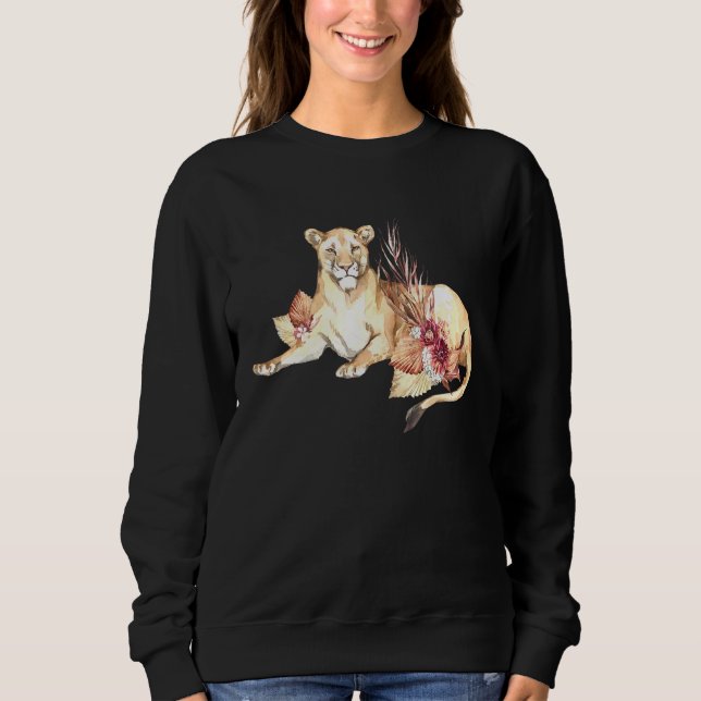 Moletom African Lioness I Savannah Wilflower I Watercolo (Frente)