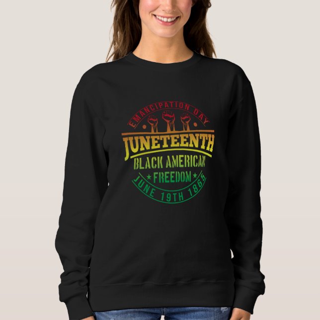 Moletom Africanos Celebram Junho 1865 Liberdade Negra Amer (Frente)
