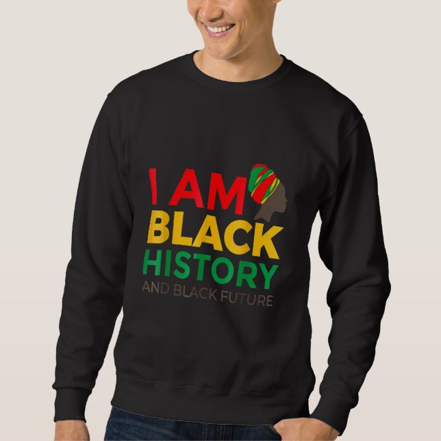 Moletom Afro-Americano, sou negro no mês da história (Frente)