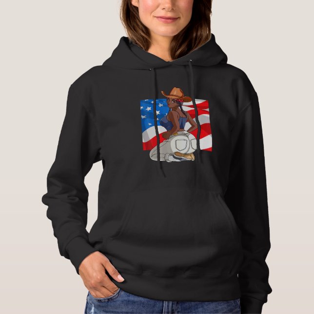 Moletom Afro-americanos Braços 4 De Julho Black-American (Frente)