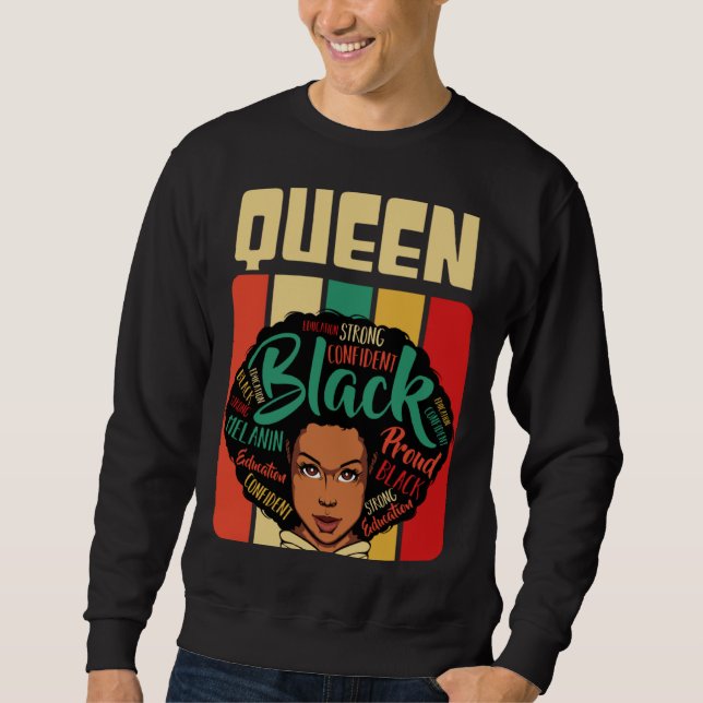 Moletom Afro Black Queen Melanin Anti Rassism African Woma (Frente)