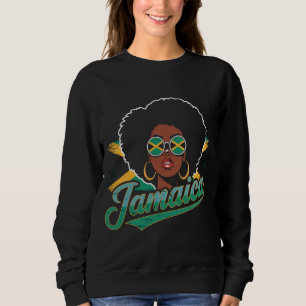 Moletom Afro Carribean Woman Jamaica Flag Vacing