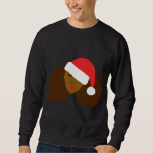 Moletom Afro Puff Girl Papai Noel Natal