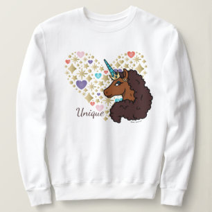 Moletom Afro Unicorn Design de Coração Único
