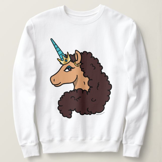 Moletom Afro Unicorn | Divino (Frente do Design)