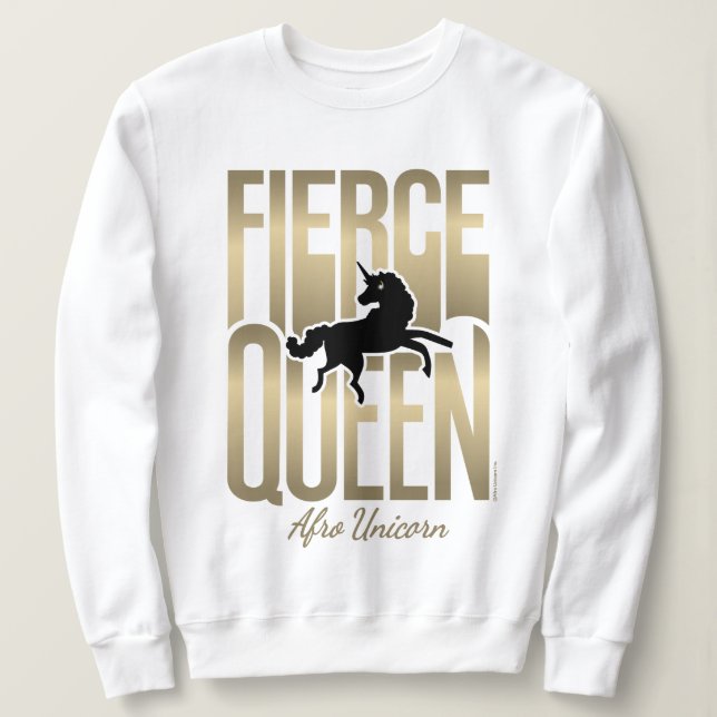 Moletom Afro Unicorn Fierce Queen (Frente do Design)