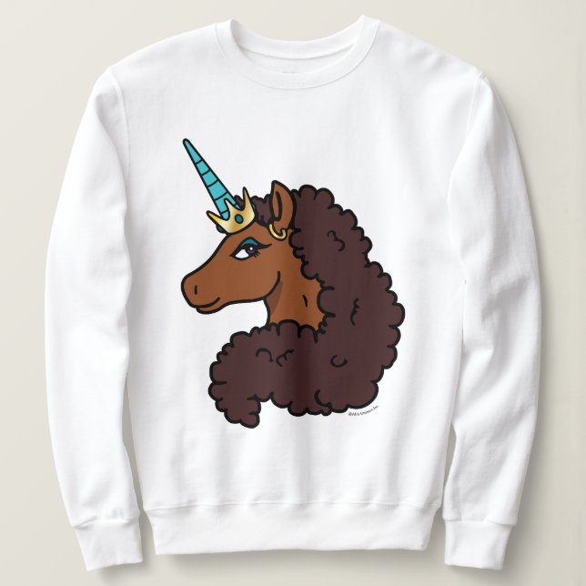 Moletom Afro Unicorn | Único (Frente do Design)