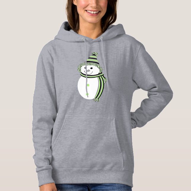 Moletom Agender Pride Snowman Sinalizador Verde (Frente)