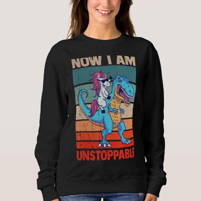 Moletom Agora Eu Sou Implacável T Rex Dinossaur Dino Tyran (Frente)