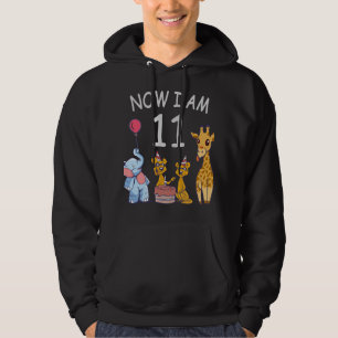 Moletom Agora eu tenho 11 anos de idade Aniversário de 11 
