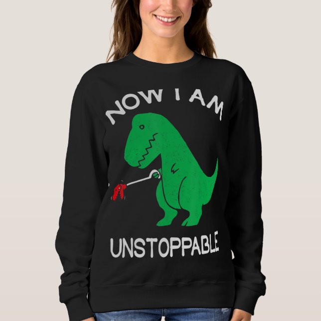 Moletom Agora Sou Incessível, Engraçado T Rex (Frente)