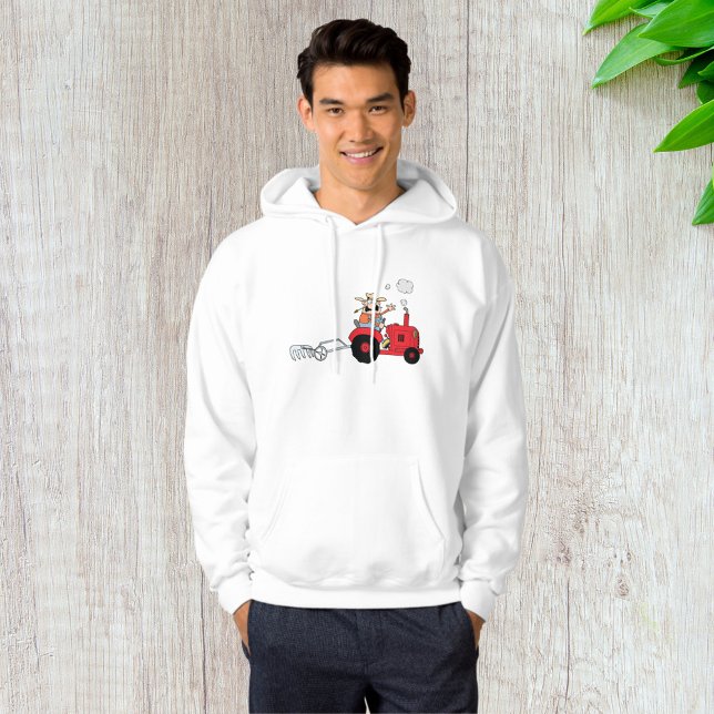 Moletom Agricultor Em Um Trator Mens Hoodie (Criador carregado)