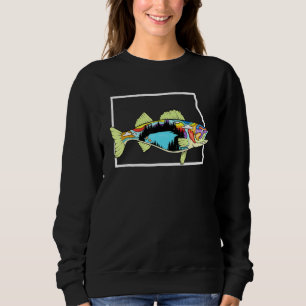Moletom Água fresca de Pesca Fi North Dakota Walleye Walle