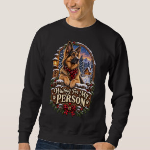Moletom Aguardando Pelo Meu Pastor Alemão Natal Wi