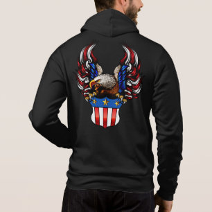 Moletom Águia Americana, Vermelho Branco & Azul, Patriota,