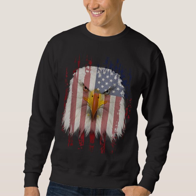 Moletom Águia EUA com bandeira americana (Frente)