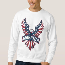 Águia nas cores da bandeira americana.
