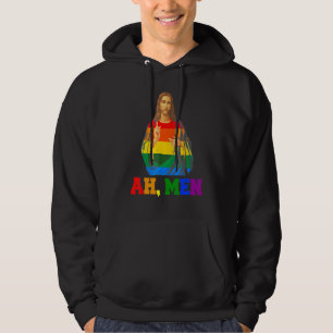 Moletom Ah Men Christian Lgbt Orgulho gay Rainbow Flag Jes