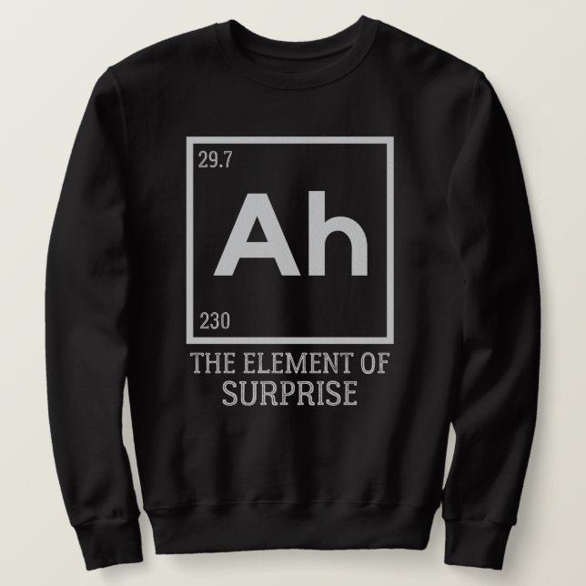 Moletom Ah, o elemento das surpresas (Frente do Design)