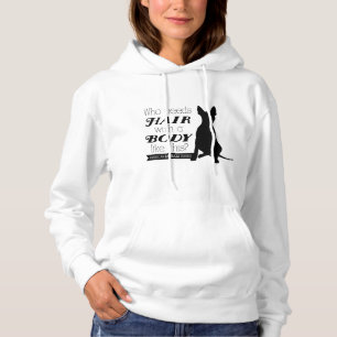 Moletom AHT "quem precisa o cabelo?" O Hoodie das mulheres