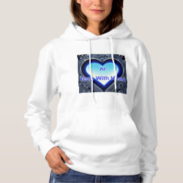 Moletom AI: Tecnologia com Coração Branco Feminino