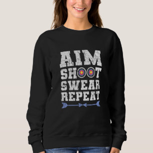 Moletom Aim Shoot Swear Repetir Bowhuning E Archery