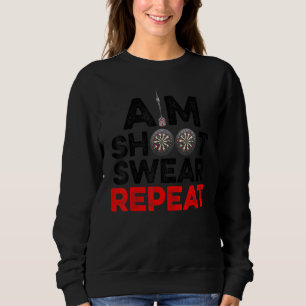 Moletom Aim Shoot Swear Repetir Jogador de Dart Darts Bull