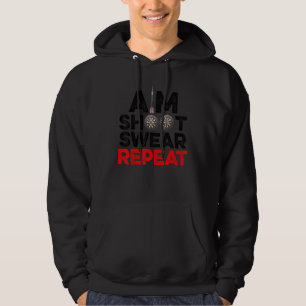 Moletom Aim Shoot Swear Repetir Jogador de Dart Darts Bull