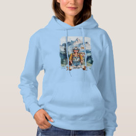 Moletom Ainda tem estilo! Senhora boho hippie caminhando p