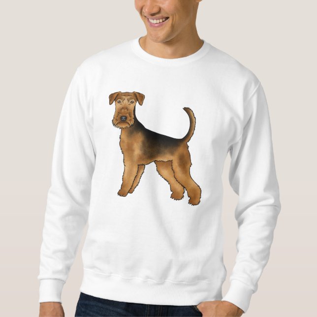 Moletom Airedale Terrier Cute Waterside Terrier Design de  (Frente)
