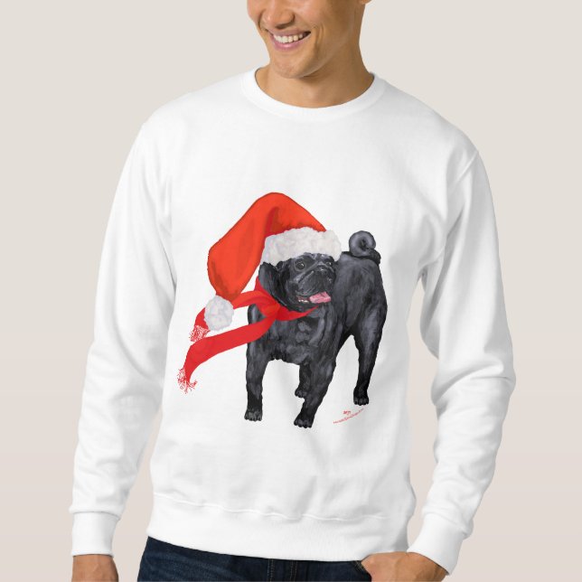 Moletom Ajudante do Papai Noel Pug (Frente)