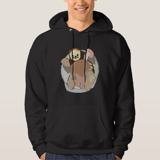 Moletom Ajustado Relaxado Feliz Sloth (Frente)