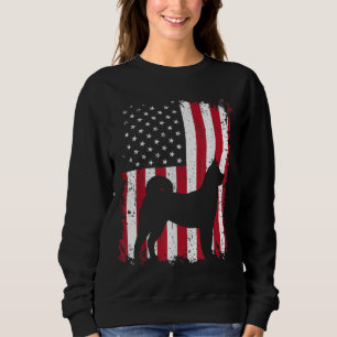 Moletom Akita 4 de julho Patriotic American Flag Gift