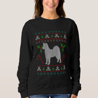 Moletom Akita Inu Ugly Christmas Engraçado