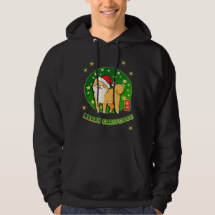 Moletom Akita Shiba Inu Natal Santa Hat Stars Green Re