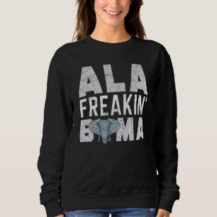 Moletom Ala Freakin Bama Elefante Do Alabama