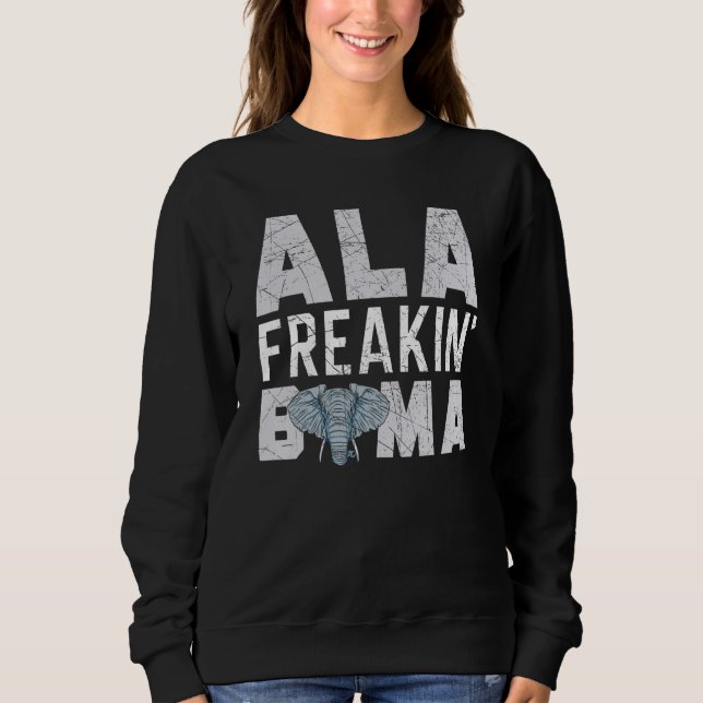 Moletom Ala Freakin Bama Elefante Do Alabama (Frente)