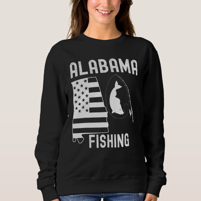 Moletom Alabama À Pesca De Homens Ou Jovens (Frente)