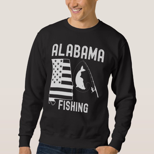 Moletom Alabama À Pesca De Homens Ou Jovens (Frente)