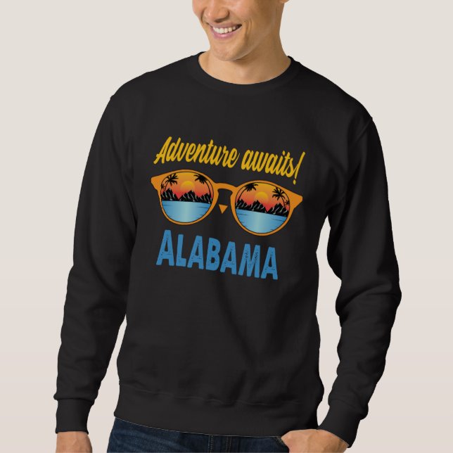 Moletom Alabama Souvenir Love Travel Trip Usa States Alaba (Frente)