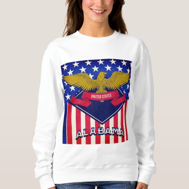 Moletom Alabama USA Flag (Frente)