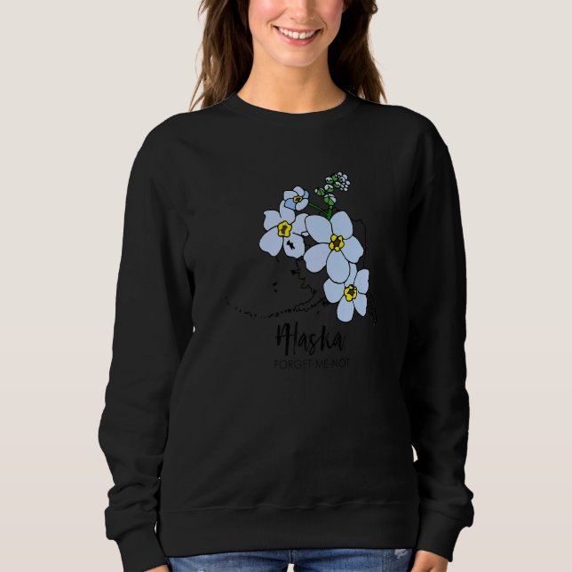 Moletom Alaska Forget Me Not Flower   (Frente)