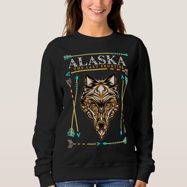 Moletom Alaska State Pride Alaska Norte Lights Alaska T (Frente)