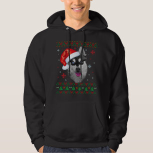 Moletom Alaskan Klee Kai Papais noeis de Natal Ugly Sweate