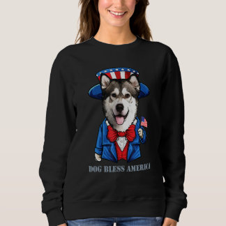 Moletom Alaskan Malamute Dog 4 De Julho American Dog Pun