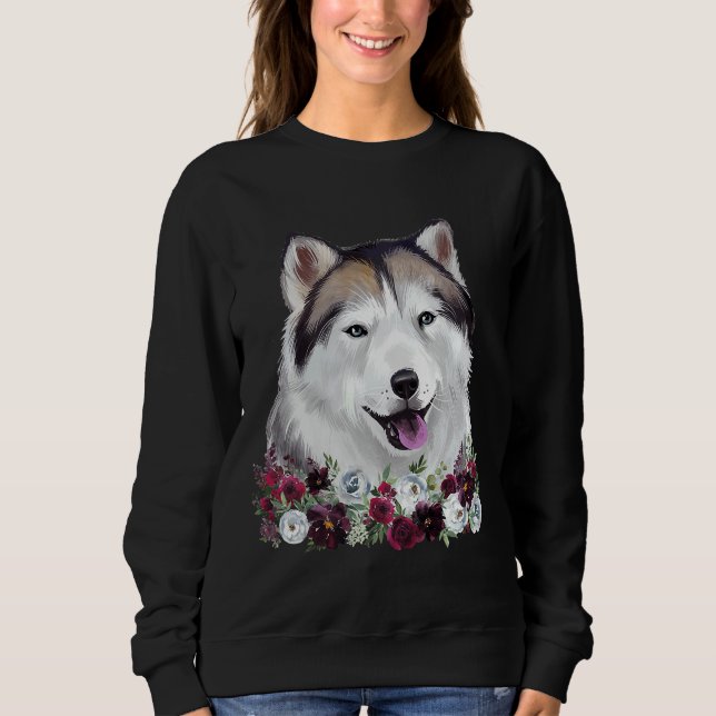 Moletom Alaskan Rouco Dog Floral (Frente)