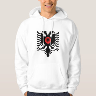 Moletom Albanês Flag Hoodie, patriotas albaneses/esportes