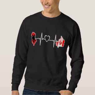 Moletom Albânia Canadá Heartbeat Albanês Bandeira Canadens