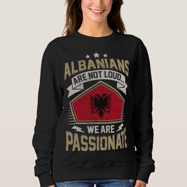 Moletom Albania Flag Passionate Albanians Girls & Women (Frente)