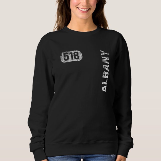 Moletom Albany New York 518 Area Code Retro (Frente)